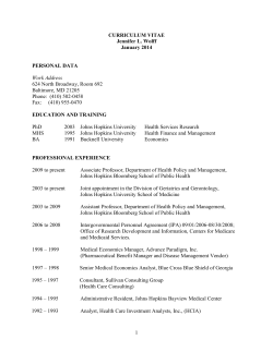 Jennifer Wolff: CV
