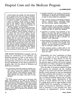 K. Davis, 1973. "Hospital Costs and the Medicare Program." Social Security Bulletin .
