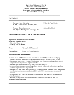 Link to Judy Platt CV