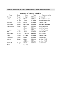 University Promotion and Tenure Committee representation