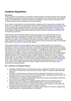 Academic Regulations
