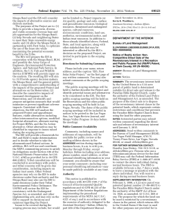 Notice of Realty Action: Non- Competitive Direct Sale of the Reversionary Interest in a Recreation and Public Purpose Act (R PP) Patent, in Clark County, NV (N 90426)