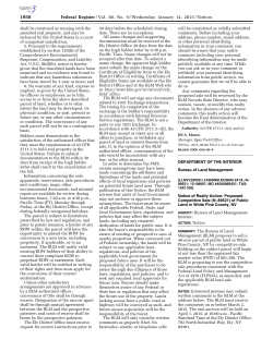 Notice of Realty Action: Proposed Competitive Sale (N 89521) of Public Land in White Pine County, NV