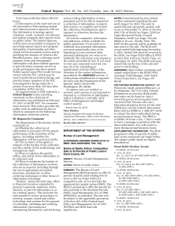 Notice of Realty Action: Competitive Sale of 33 Parcels of Public Land in Clark County, NV