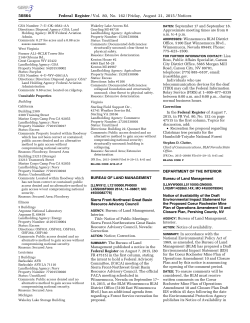 Sierra Front-Northwest Great Basin Resource Advisory Council NV