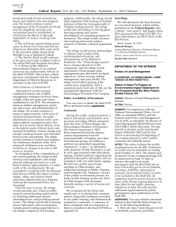 Notice of Intent To Prepare an Environmental Impact Statement for the Proposed Gold Bar Mine Project, Eureka County, NV