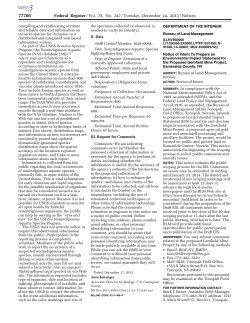 Notice of Intent to Prepare an EIS for the Gemfield Mine Project, Esmeralda County, NV