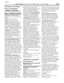 Notice of Availability of the Record of Decision for the Moapa Solar Energy Center Project, Clark County, NV