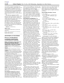 Notice of Temporary Area Closure at the Red Rock Canyon National Conservation Area Due to Carpenter 1 Wildland Fire in Clark County, NV