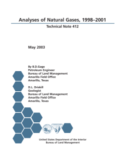 Analyses of Natural Gases, 1998 2001