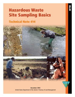 Hazardous Waste Site Sampling Basics