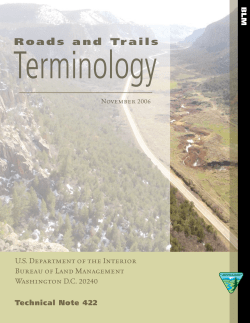Roads and Trails terminology