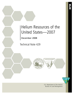 Helium Resources of the United States  2007