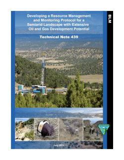 Developing a Resource Management and Monitoring Protocol for a Semiarid Landscape with Extensive Oil and Gas Development Potential