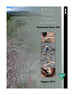 BLM Core Terrestrial Indicators and Methods