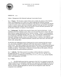 Secretarial NLCS Order