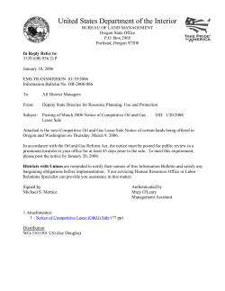 Competitive Oil and Gas Lease Sale Notice - 1/20/06