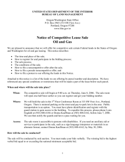 Competitive Oil and Gas Lease Sale Notice - 4/21/06