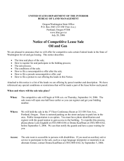 Competitive Oil and Gas Lease Sale Notice - 7/28/06