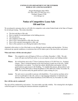 Competitive Oil and Gas Lease Sale Notice - 10/16/06