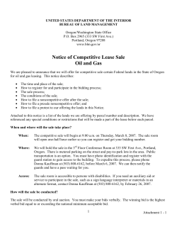 Competitive Oil and Gas Lease Sale Notice - 1/19/07