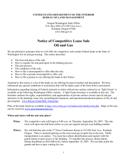 Competitive Oil and Gas Lease Sale Notice - 8/4/07