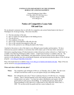 Competitive Oil and Gas Lease Sale Notice - 04/23/08