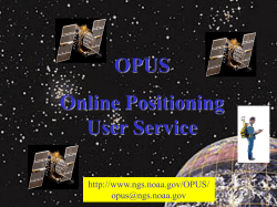 OPUS/CORS Powerpoint Presentation