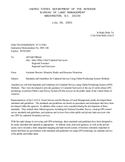 Cadastral Survey Standards Using GPS Methods