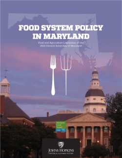 Food System Policy in Maryland
