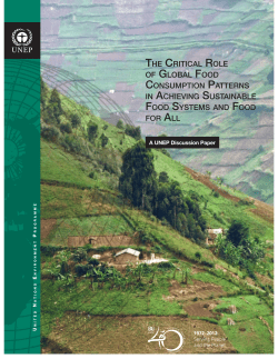 The Critical Role of Global Food Consumption Patterns in Achieving Sustainable Food Systems and Food For All