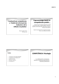 Diapositives presentaci Maria Gonz lez Davies