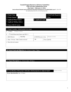 Project Application Form