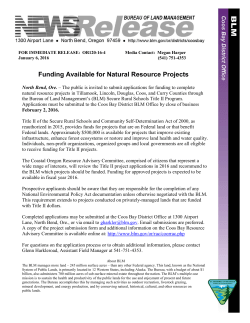 Funding Available for Natural Resource Projects