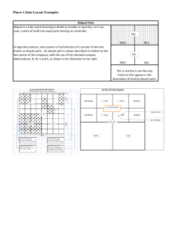 Placer Claim Layout Examples