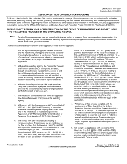 SF-424B, Standard Application for Federal Assistance - Assurances, Non-Construction