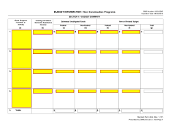 SF-424A, Standard Application for Federal Assistance - Budget Information, Non-Construction