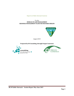 Draft RMP/EIS Outreach Report