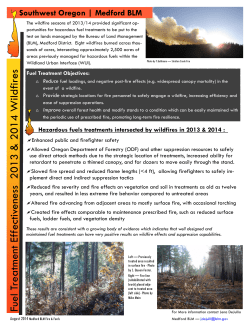 Fuel Treatment Effectiveness Medford