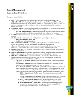 Forest Management Definitions