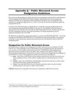 Appendix Q - Public Motorized Access