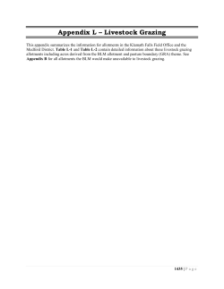 Appendix L - Livestock Grazing