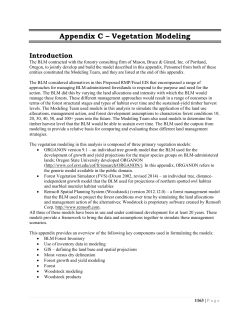 Appendix C - Vegetation Modeling