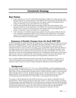 Chapter 3 - AE&EC - Invasive Species, Lands and Realty, Lands with Wilderness Characteristics, Livestock Grazing