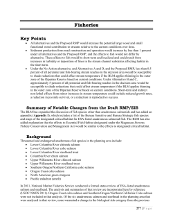 Chapter 3 - AE&EC - Fire and Fuels, Fisheries