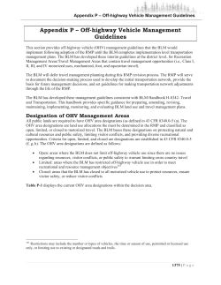 Appendix P - Off-highway Vehicle Management Guidelines