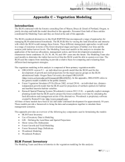 Appendix C -Vegetation modeling