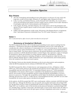 Chapter 3 - AE EC - Invasive Species, Lands and Realty, Lands with Wilderness Characteristics, Livestock Grazing
