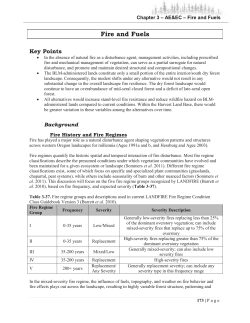Chapter 3 - AE EC - Fire and Fuels, Fisheries