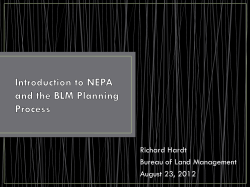NEPA and Planning 101